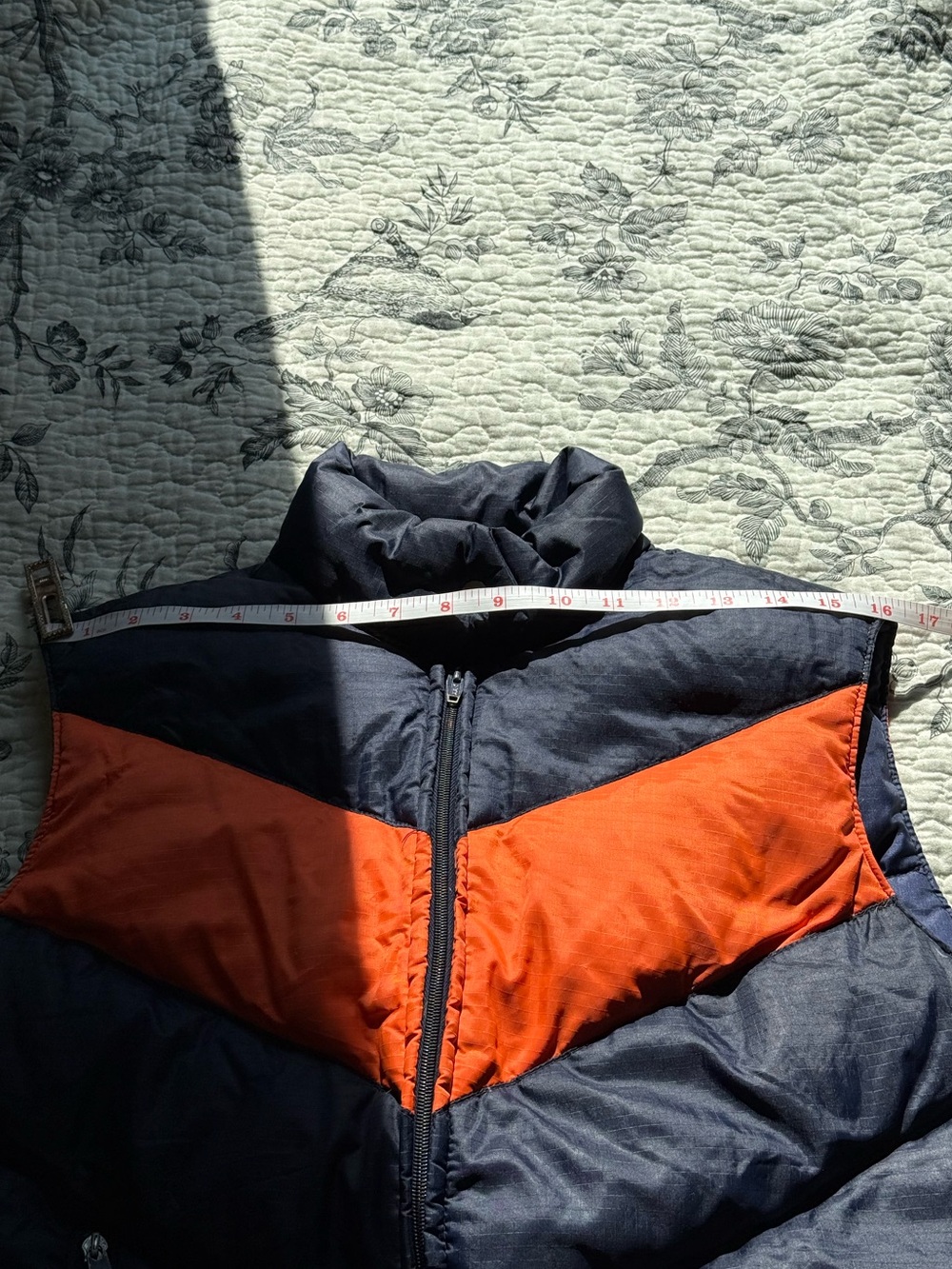 Mountain Goat by White Stag Down Filled Navy and Orange Men’s Puffer Vest - Picture 7 of 9